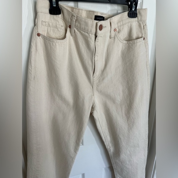 Banana Republic High Rise Straight Ankle Raw Hem Premium Denim Jeans 31 - Picture 3 of 9